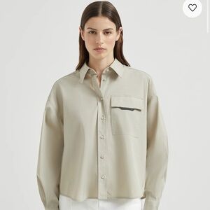 BRUNELLO CUCINELLI STRETCH POPLIN SHIRT